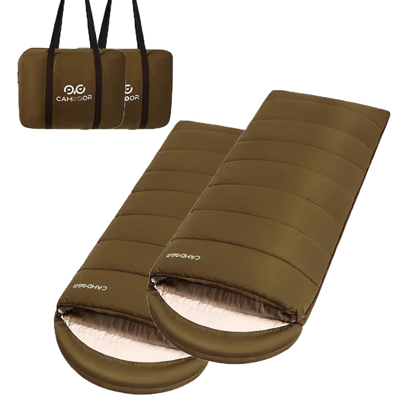 寝袋 もっちり温、人工ダウン シュラフ 封筒型、30秒收纳、-15℃~20℃耐寒【送料無料・1年保証】