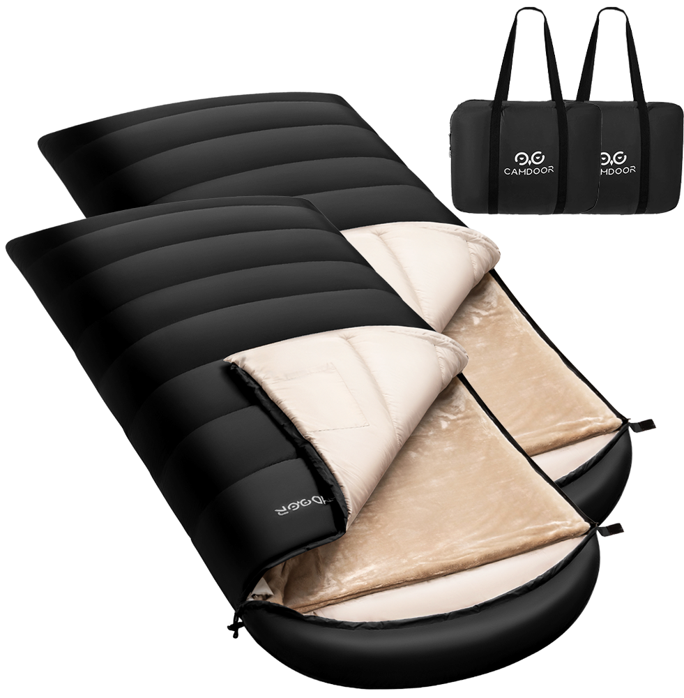 寝袋 もっちり温、人工ダウン シュラフ 封筒型、30秒收纳、-15℃~20℃耐寒【送料無料・1年保証】