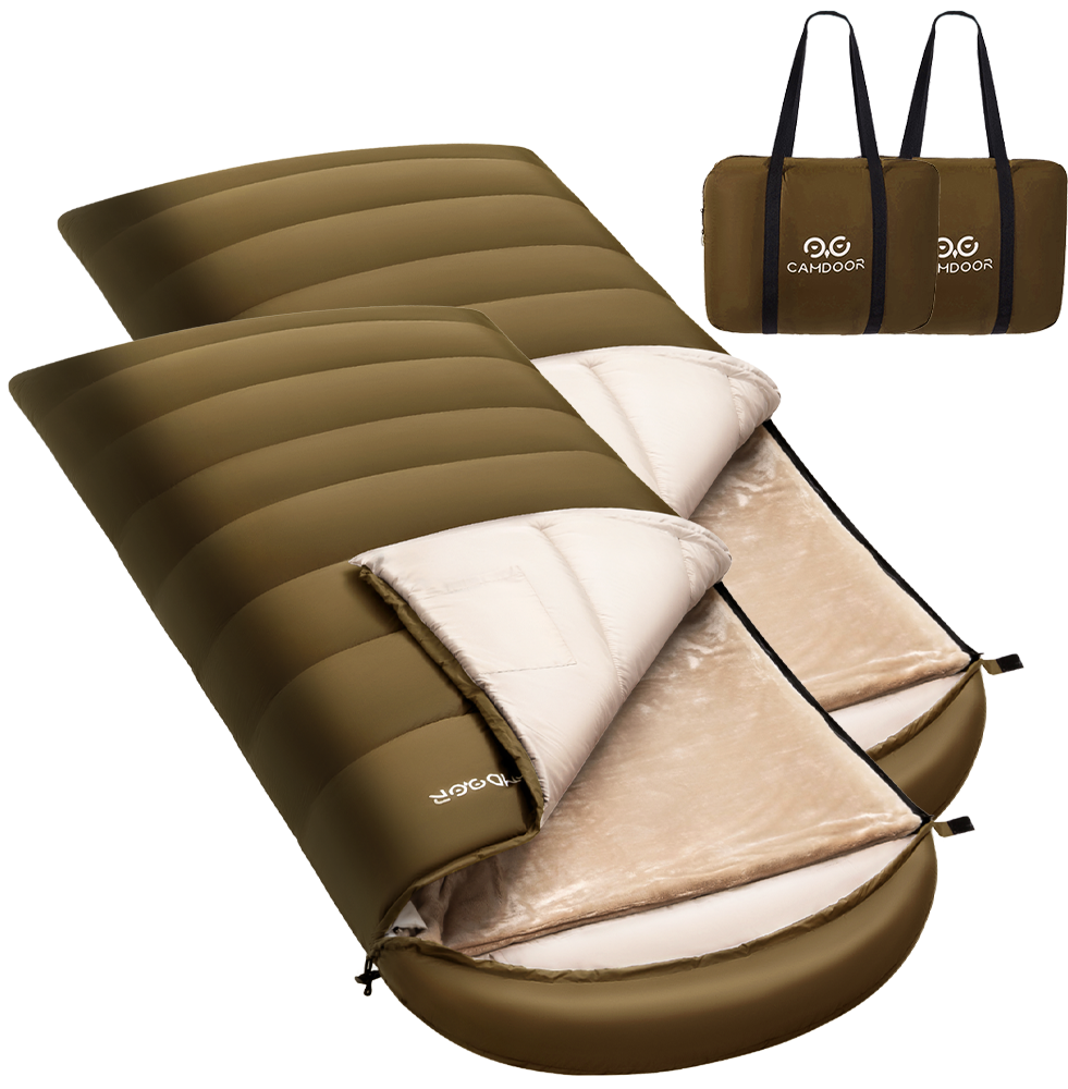 寝袋 もっちり温、人工ダウン シュラフ 封筒型、30秒收纳、-15℃~20℃耐寒【送料無料・1年保証】