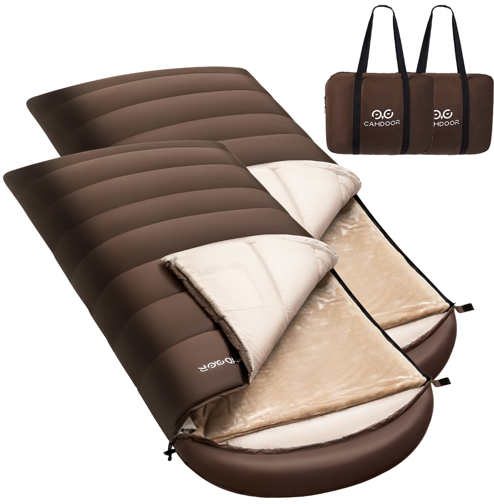 寝袋 もっちり温、人工ダウン シュラフ 封筒型、30秒收纳、-15℃~20℃耐寒【送料無料・1年保証】