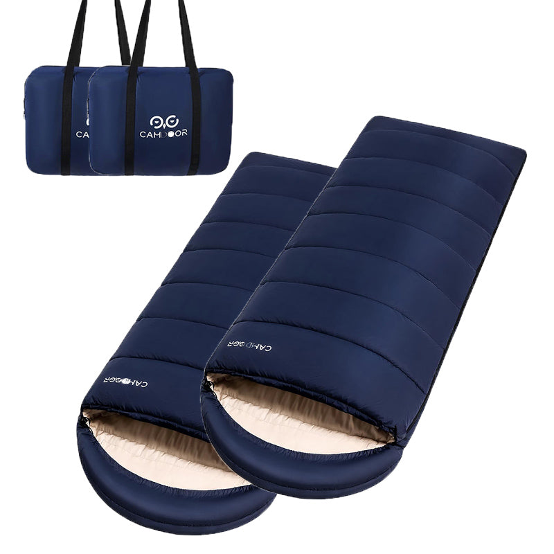 寝袋 もっちり温、人工ダウン シュラフ 封筒型、30秒收纳、-15℃~20℃耐寒【送料無料・1年保証】