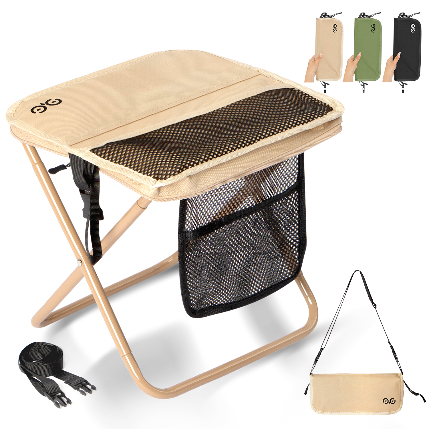 折りたたみ椅子 耐荷重250kg 軽量 スツール 収納袋付き キャンプ椅子