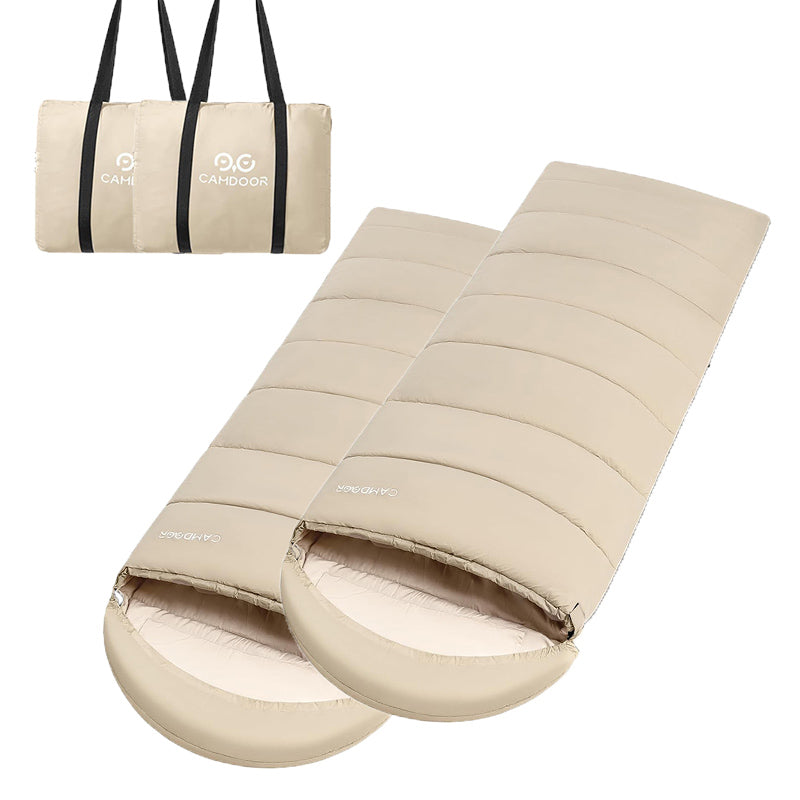 寝袋 もっちり温、人工ダウン シュラフ 封筒型、30秒收纳、-15℃~20℃耐寒【送料無料・1年保証】