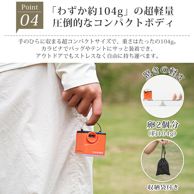 電動エアポンプ USB充電式 300L/分 超軽量 6ノズル LED搭載GIFT