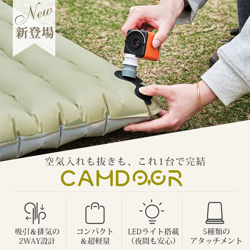 電動エアポンプ USB充電式 300L/分 超軽量 6ノズル LED搭載GIFT