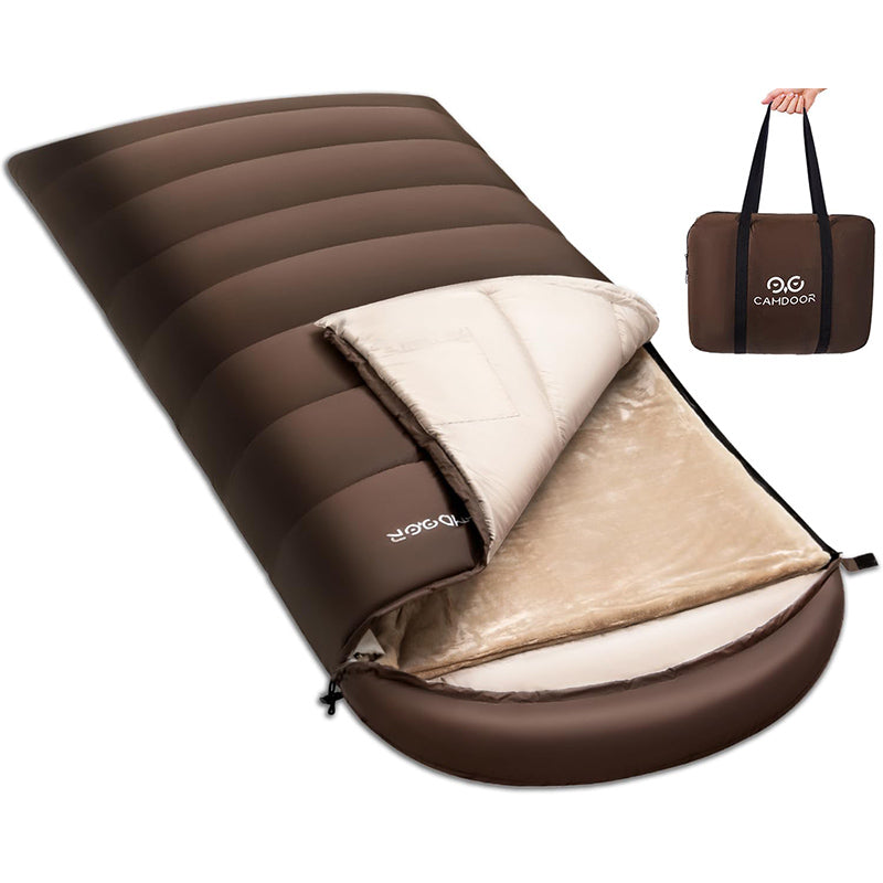寝袋 もっちり温、人工ダウン シュラフ 封筒型、30秒收纳、-15℃~20℃耐寒【送料無料・1年保証】