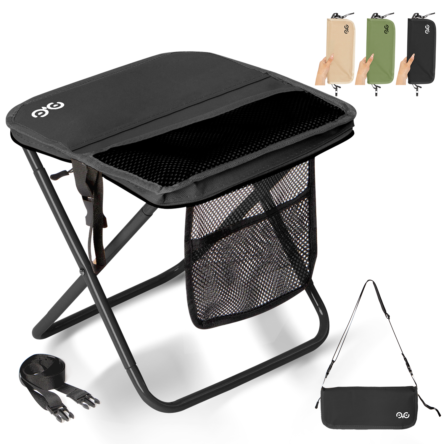 【新製品】折りたたみ椅子 耐荷重250kg 軽量 スツール 収納袋付き キャンプ椅子