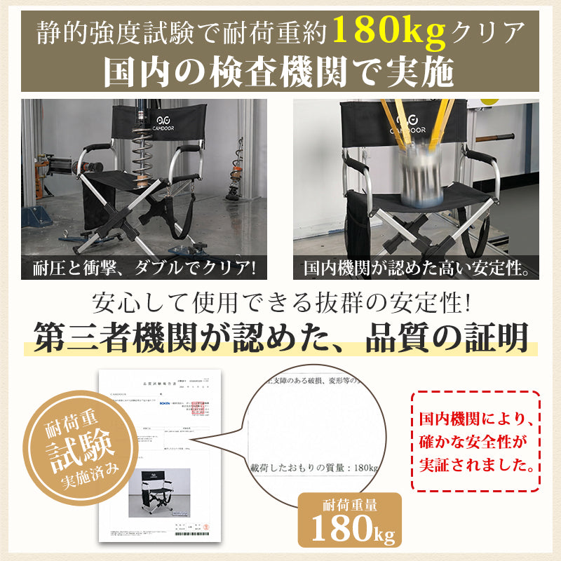 3秒収納 折りたたみアウトドアチェア|一体型・超広幅60cm・軽量アルミフレーム