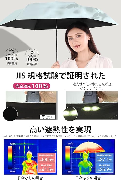 形状記憶 日傘 uvカット 100 遮光 折り畳み