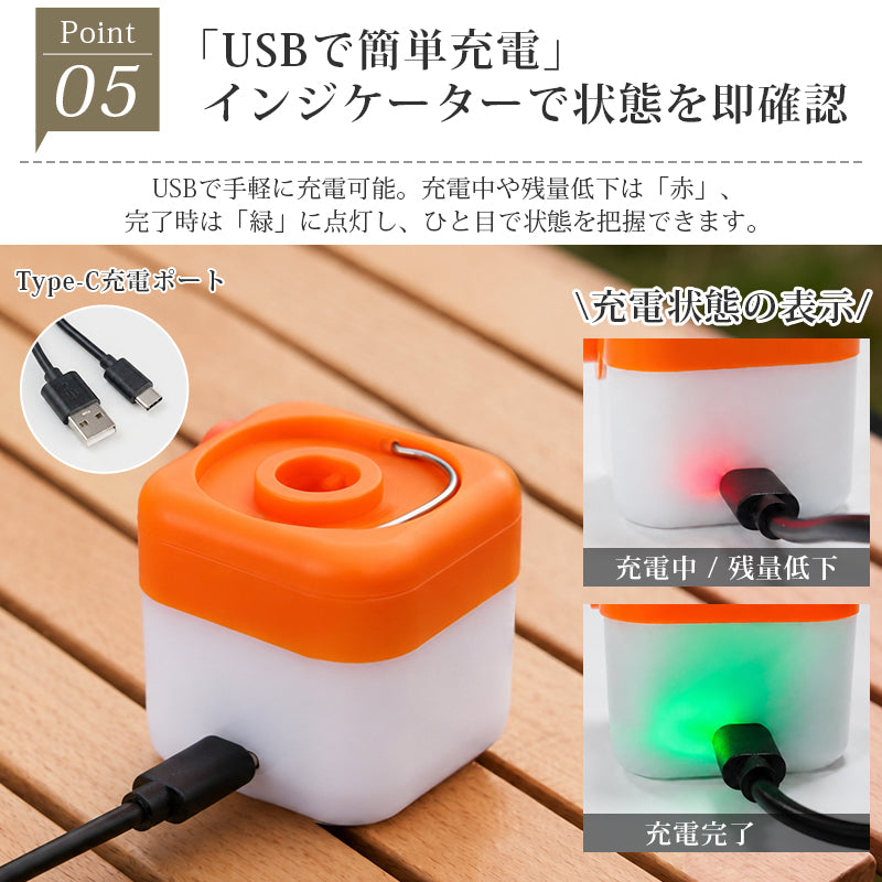 電動エアポンプ USB充電式 300L/分 超軽量 6ノズル LED搭載