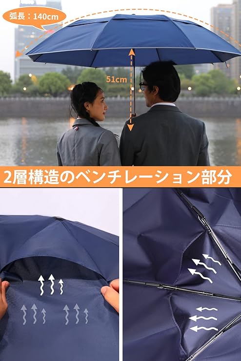 CAMDOOR 折りたたみ傘 大きい 折り畳み傘 自動開