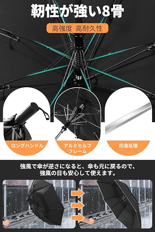 CAMDOOR 折りたたみ傘 大きい 折り畳み傘 自動開